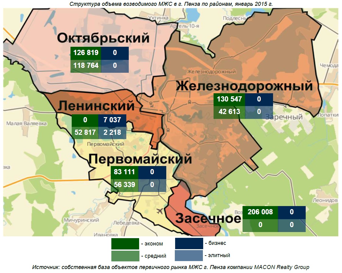 Карта пензы по районам